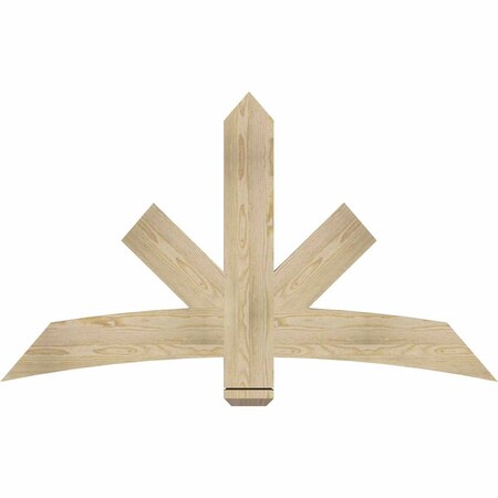Ekena Millwork Alberta Rough Sawn Timber Gable Bracket, Douglas Fir, 60"W x 35"H x 2"D x 6"F, 14/12 Pitch GBW060X35X0206ALB00RDF